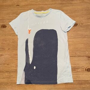 Mini Boden Light Blue Tee with Navy Whale